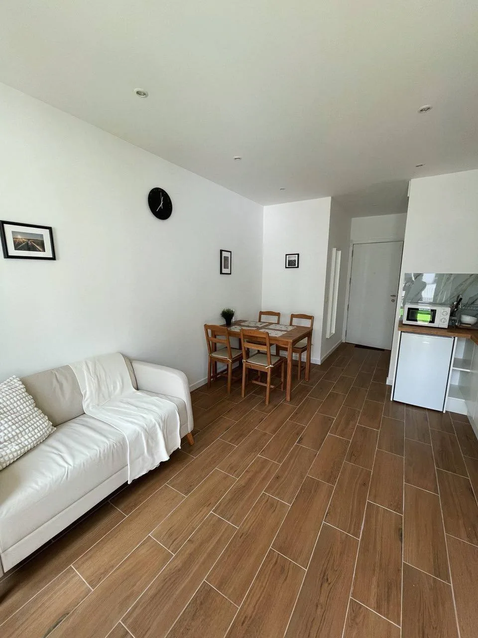 Living room and dining area