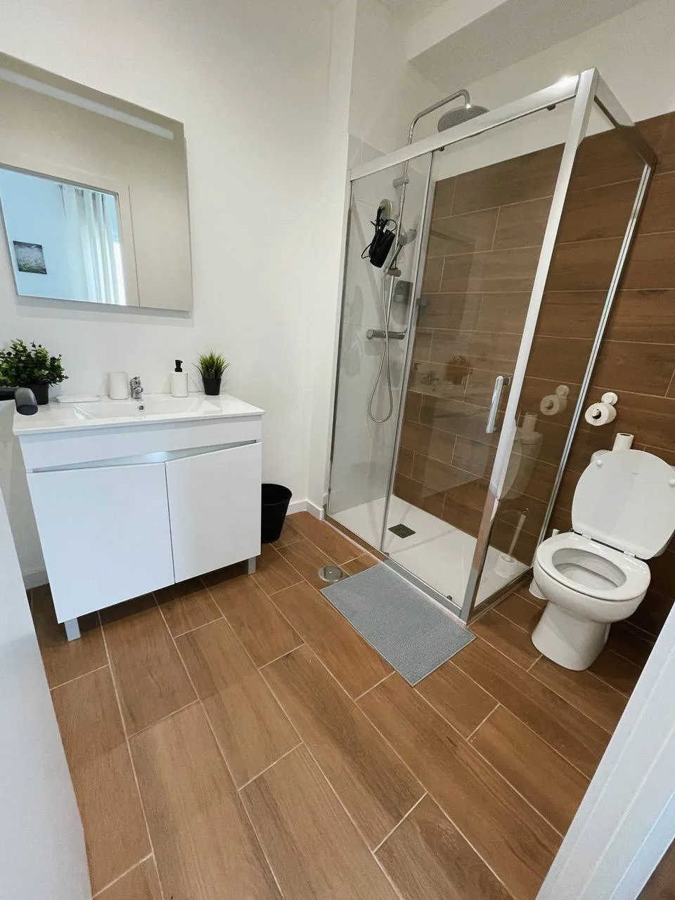 Bathroom with walk-in shower